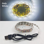 5M USB LED Strip Light 5V 3528 1 Meter 5 Meter Warm Cool White Pink Green Blue Red SMD Ribbon Ceiling Cabinet Light Waterproof
