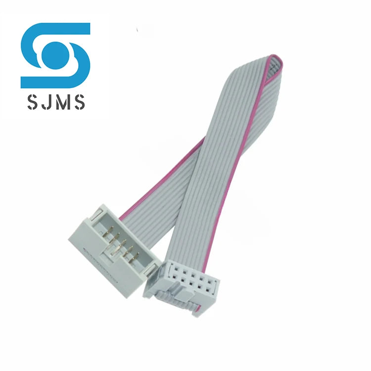 1PCS DC3-FC Male to female 2.54MM pitch connector FC-DC3 Female to Male Flat Ribbon Download Data Cable IDC BOX HEADER 8P 10PIN
