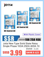 Solid State Relay Module SSR 10DA 25DA 40DA DC Control AC  Single Phase With Plastic Cover For PID Temperature Control