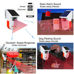 Microwave Solar PIR Sensor Welcome Ring Doorbell Infrared Motion Alarm Detector for Door Bell, Anti Theft Intruder Home Security
