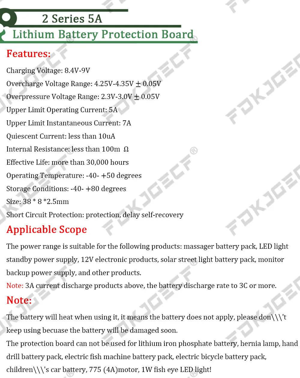 2S 5A/8A 7.4V/8.4V 18650 Lithium Battery Charger Board Li-ion Battery Charging BMS Over Charge-Discharge Protection Module