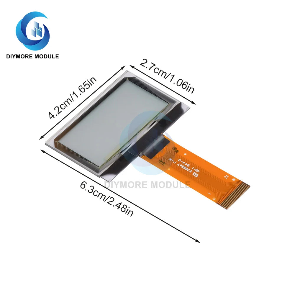 1.51 Inch 24PIN SPI/IIC/Parallel COG 3.3V Blue PMOLED Transparent OLED Screen SSD1309 Graphic 128x64 128x56 Display
