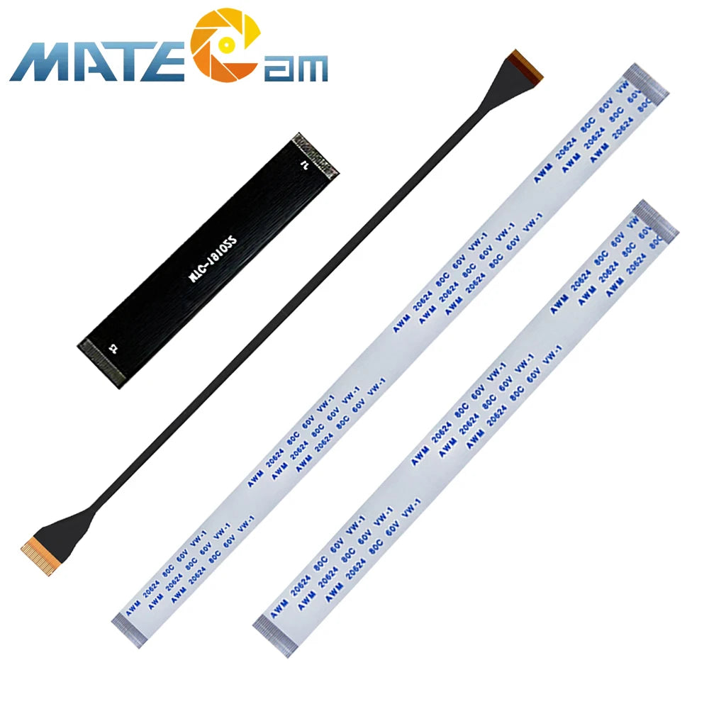 FPC Ribbon Flexible Flat Cable Coaxial Cable 24 Pin Pitch 0.5MM Wire Length 6/10/20/25CM For MateCam X7/X9