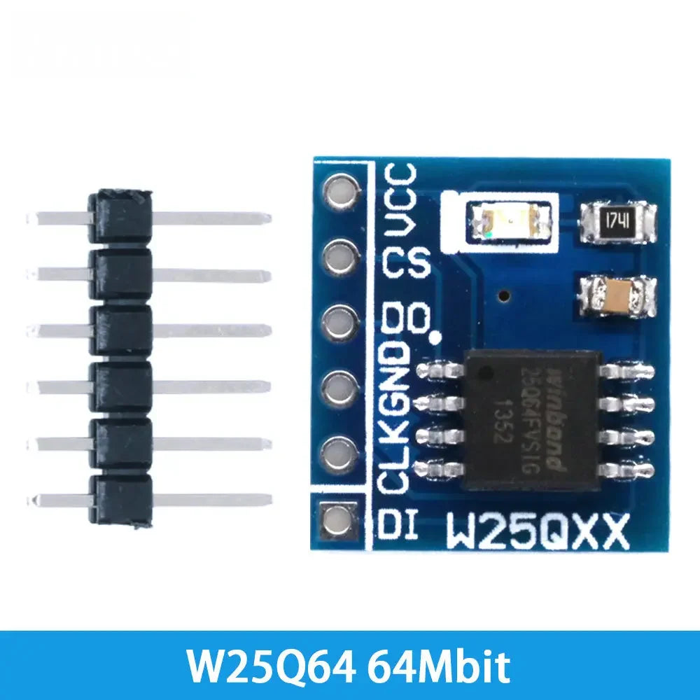 High-Density SPI Flash Storage Module – W25Q32 (4MB), W25Q64 (8MB), W25Q128 (16MB) SPI Memory Board for STM32 & BV/FV Projects