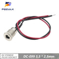 DC-099 DC Power Male Female Jack Charging Socket Jack With Cable Male Female Power Plug Connector Male Female Connector Adapter