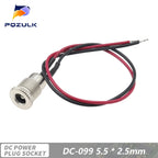 DC-099 DC Power Male Female Jack Charging Socket Jack With Cable Male Female Power Plug Connector Male Female Connector Adapter