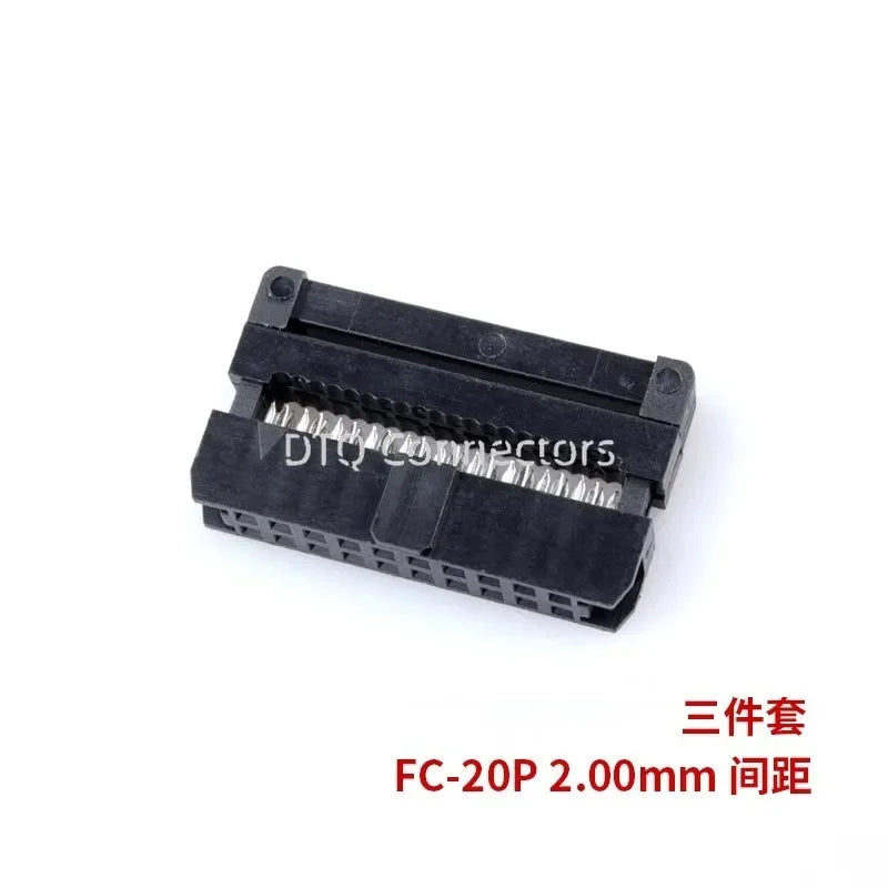 10Pcs 2.0 2mm Pitch FC 2X3/4/5/6/7/8/10/12/13/15/17/20/25 Pin IDC Female Header Socket Connector For 1.0mm Flat Cable