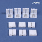 10Pcs LED Strip Connector 8MM 10MM 2Pin 3Pin 4Pin 3528 5050 RGB Single Color Solderless PCB Board Wire Free Welding Connectors