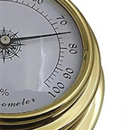 ABBP-Boat Barometer Clock Thermometer Hygrometer Set Weather Station Set Wall Mounting Type Brass For Case Brass For Case