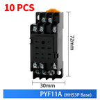 10pcs Small Intermediate Relay AC 220V DC C24 HH52P HH53P HH62P HH63P LED  General Mini Electromagnetic Relay Wholesale