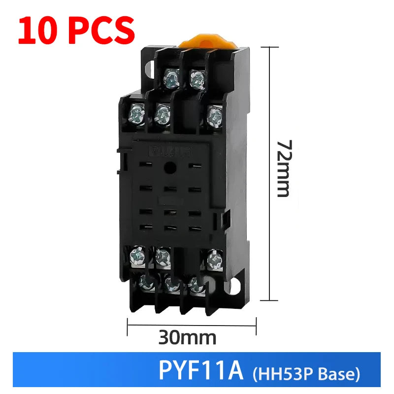 10pcs Small Intermediate Relay AC 220V DC C24 HH52P HH53P HH62P HH63P LED  General Mini Electromagnetic Relay Wholesale