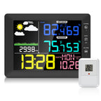 2025 Digital Thermometer Wireless Weather Station with 8.3'' Color Touchscreen 3-in-1 Thermo-hygrometer Sensor Dew Point Monitor