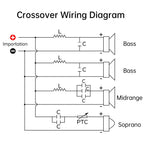 1PCS/2PCS 4 Way Speaker Bass Frequency Divider Home Theater Hifi Stereo Circuit Stereo Audio Crossover Filters