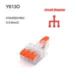 High Power 6mm² Fast Wire Electrical Connectors Universal Compact Splitter Push-in  Cable Wire Connector Fast Terminal Block