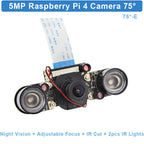 Raspberry Pi 5MP Camera OV5647 1080P Optional Wide Angle Night Vision IR-CUT Fisheye Webcam for Raspberry Pi 4 Model B 3B Plus