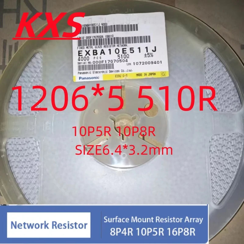 10PCS 1206*5 47R 10PIN 1206X5 103 10P8R exclusion network resistor array YC358TJK-1K 2.2K 3.3K 4.7K 5.1 6.8K 7.5K 10K 22K 100K