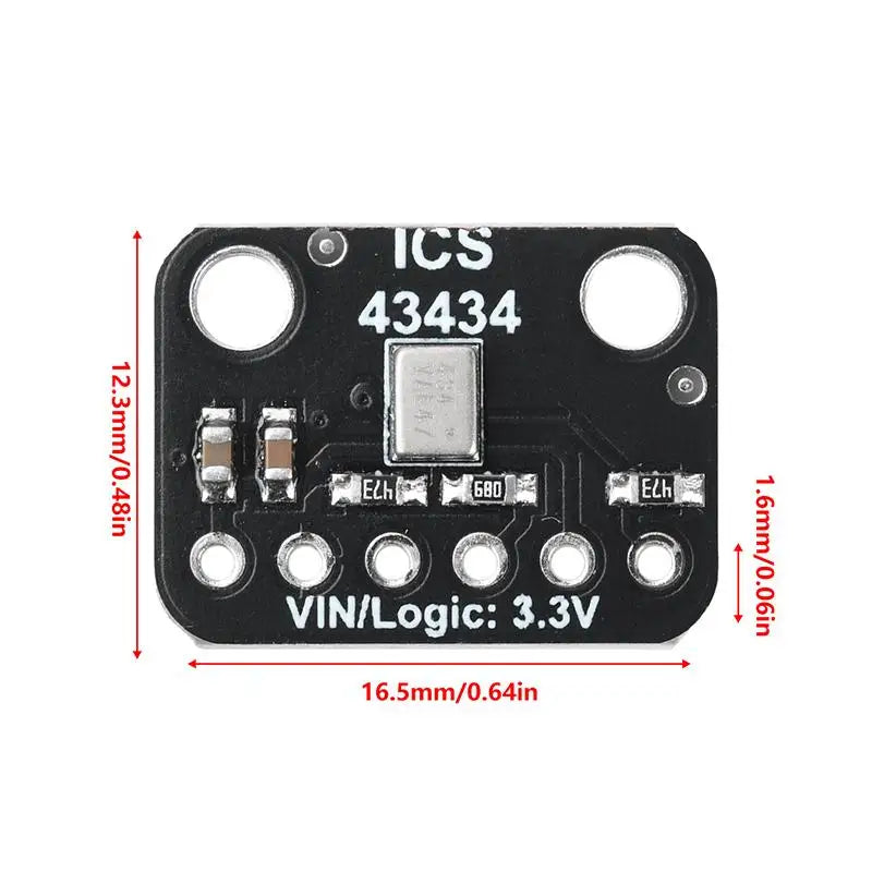ICS-43434 I2S MEMS Microphone Module Breakout Low-Pass: Mini Filter Smart Voice Recording RC Drones