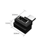 USB 3.1 Front Panel Header Female Type-E to Male Extension Adapter angle Type-E to Type-A Type-C USB C Motherboard Data Adapter