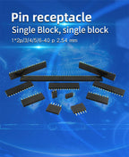 10PCS 2.54mm Pitch Single Row Female 2~13P PCB Socket Board Pin Header Connector Strip Pin Header