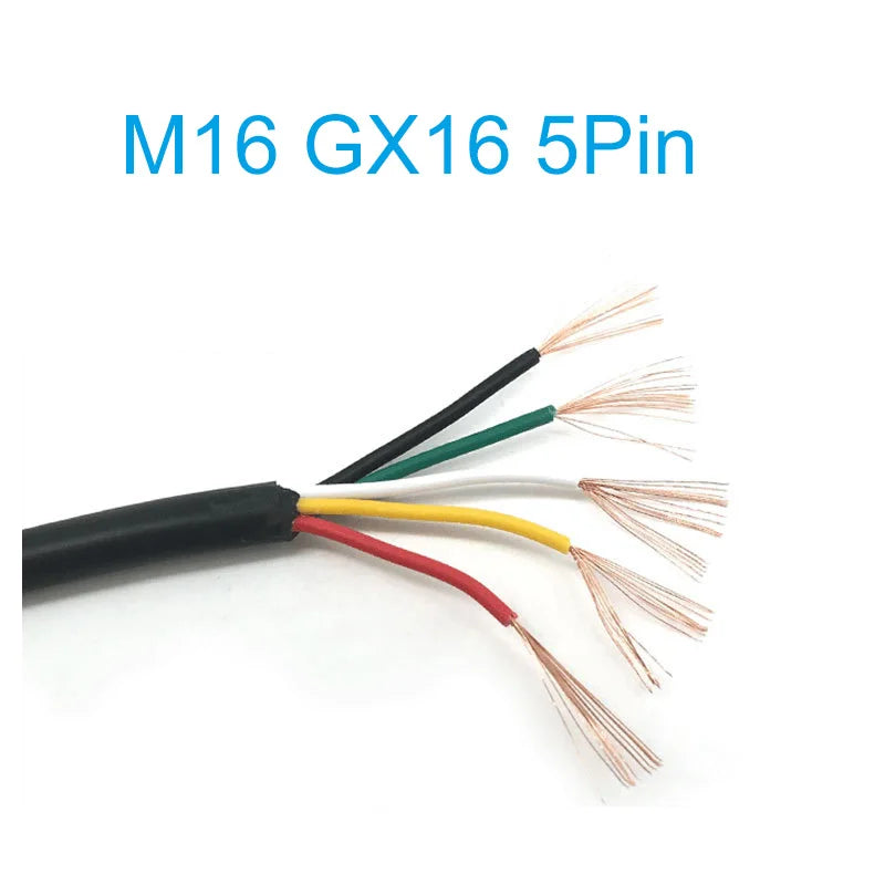M16 2pin 3p 4p 5p 6p 7p 8p 9p 10Pin GX16 6pin Male to Female Aviation Video Extension Connect Cable 1M-10M for Car Camera System