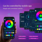 RGB LED Neon Rope Lights Bluetooth App WS2812 RGBIC Waterproof Flexible LED Tape With Dimmable Remote Controller For Wall Decor