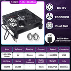 YOUNUON 5V USB Router Fan 80mm/92mm/120mm/140mm/240mm  DIY /TV Box /Desktop Fan  W/Protectiong Net