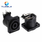 1PCS 3pin XLR Female Socket Connector Panel Mount Mixer Microphone Audio Speakers Plug Adapter