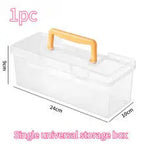 Clear Plastic Compartmentalized Organizer Box Holds 550+ Game Cards Storage Box  Portable With Adjustable Divider For Cards