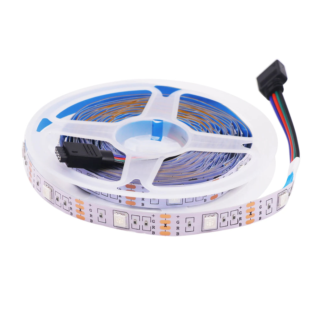 Smart 2IN1 USB LED Strip Lights RGB 5050 Remote Control Kit Flexible Ribbon LED Diode Tape Self-adhesive for TV Backlight