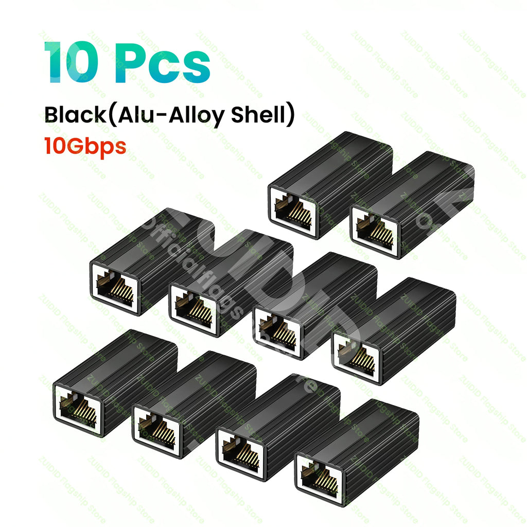 1/2/5/10Pcs 10Gbps RJ45 Connector Female to Female Gigabit Network Extender Extension for Cat8 Cat7 Cat6 Ethernet Cable Adapter