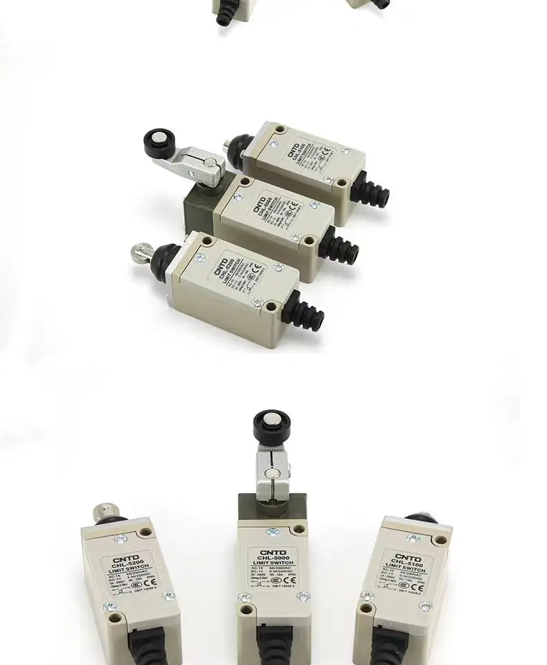 CNTD CHL-5200 Industrial Limit Switch Roller Plunger 6A 250V AC IP65 Heavy Duty Waterproof for Automation Machinery