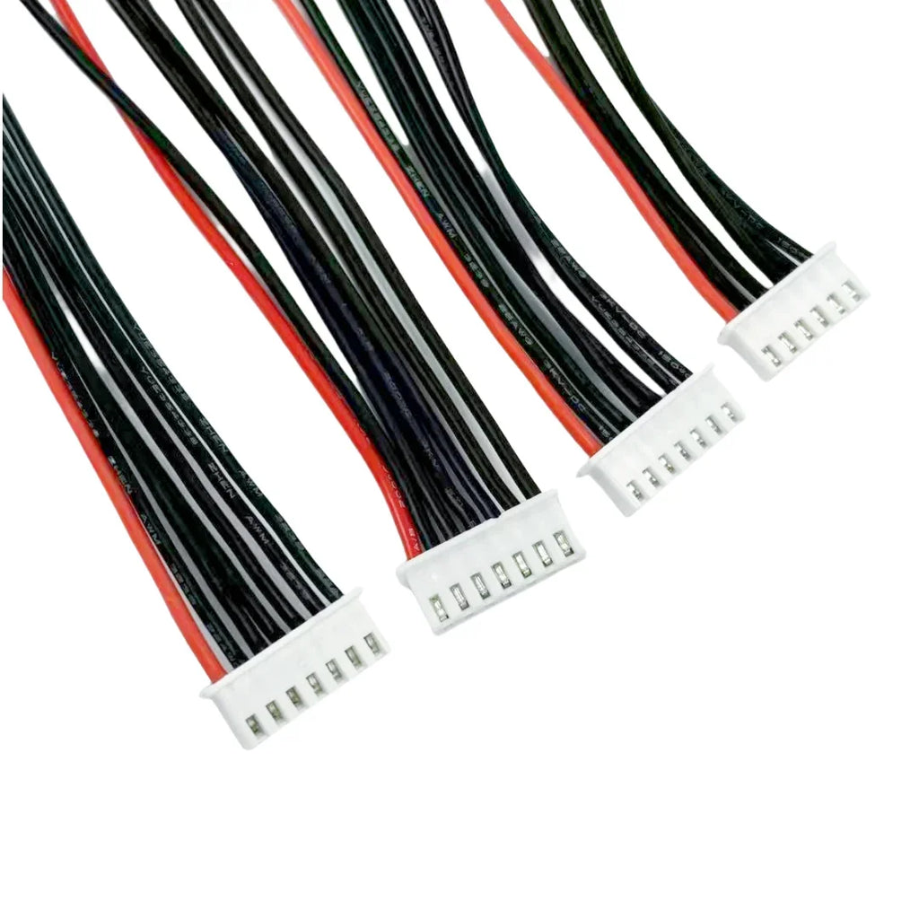 10pcs Lipo Battery Balance Charger Single Head Silicon 22AWG Cable 1S-8S  IMAX B6 Connector Plug 10-50cm Wire