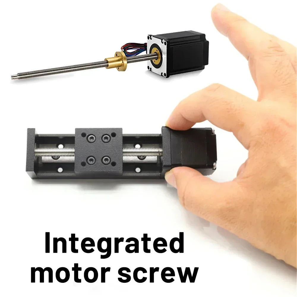 T-type CNC XYZ Axis Linear Actuator Mini Sliding Table NEMA11 Motor Linear Guide Rail Table Manual Slide Stage