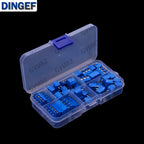 50PCS 5.0MM KF301 2P 3P 4P terminal blocks PCB splicing plug Blue KF301-4P KF301-3P  KF301-2P