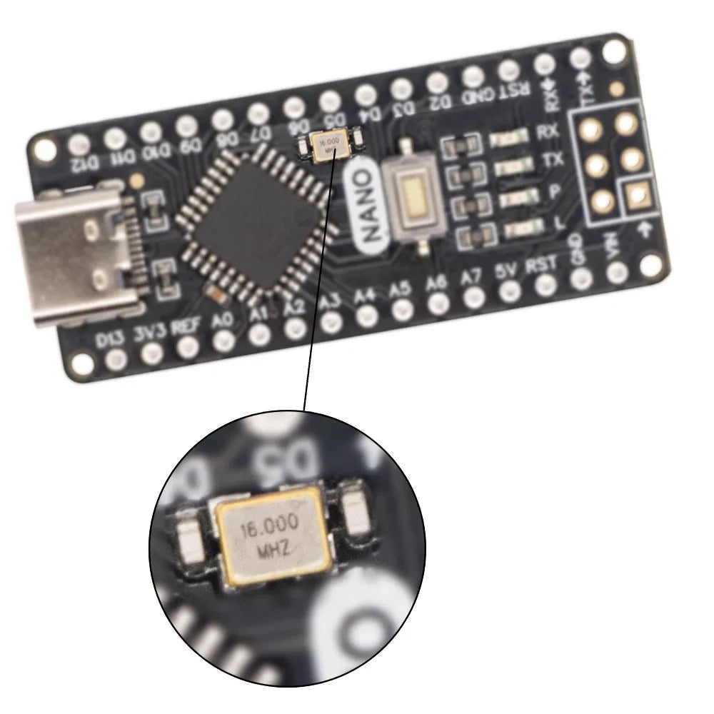 Arduino Nano V3.0 Development Module ATmega328P Chip Mini USB Port Compatible with Official Board for Maker STEM Teaching Robot