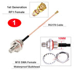10PCS/LOT SMA to IPX RG178 Cable M10 M12 M16 SMA / RP-SMA Female to u.FL RF1 Female Jack RF Coaxial Antenna Extension Jumper