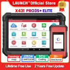 LAUNCH X431 PRO3S+ ELITE Car Diagnostic Tools J2534 Program Topology Map ECU Coding Auto OBD OBD2 Scanner CANFD/DoIP/FCA