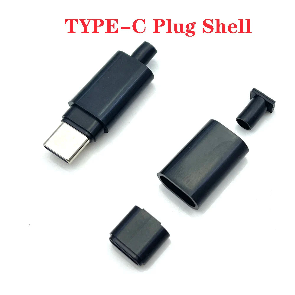 TYPE-C Male Plug Plastic Housing USB-C Plastic Shell C Type Connector Adapter Housing Type-C Charging Plugs Plastic Casing