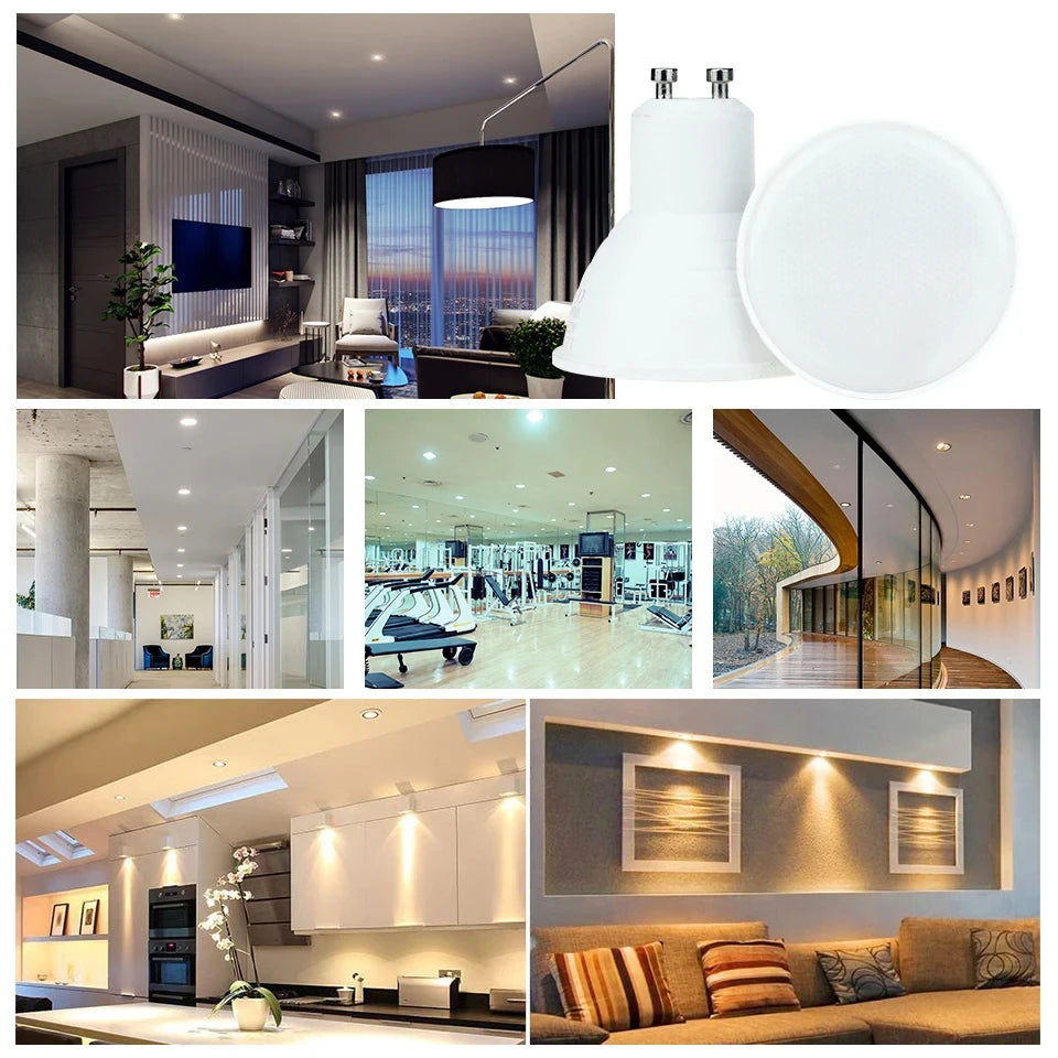 1-10PCS LED spot light GU10 AC220V LED energy saving bulb 3W 6W 9W 12W LED Lamp Spotlight Bulb 38 Degree lampara for home