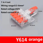 Quick Wiring Terminal Push-in Wire Connector Splitter Mini Universal High power Butt Terminal Block Led Light 1 in Multiple Out