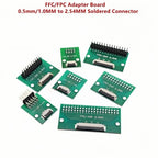 FPC/FFC Adapter Board 0.5mm/1.0mm Pitch Connector Welded Straight to 2.54 Flexible Cable 4P 6P 8P 10P~80Pin Seat for Electronics