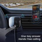 Bluetooth 5.0 FM/AUX Transmitter Audio FM Transmitter and Receiver Hands-Free Car Adapter FM Bluetooth Fast Charger