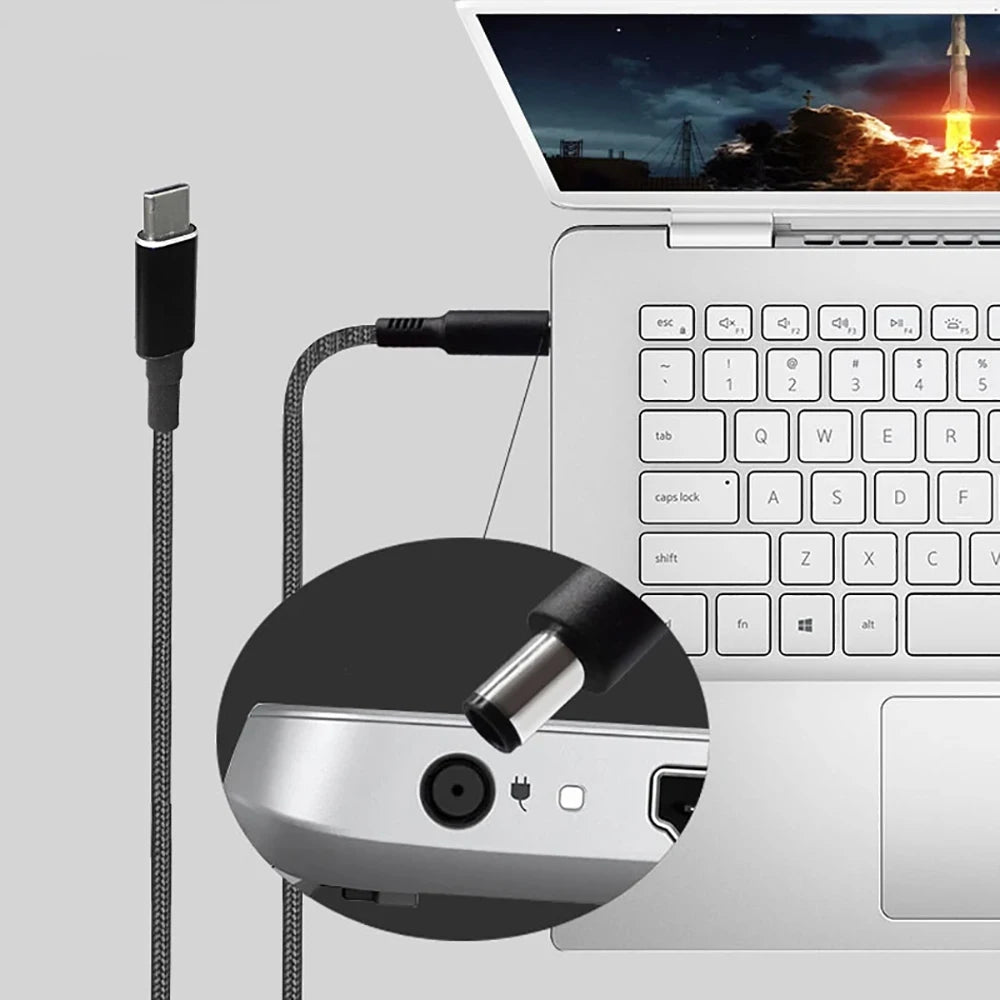 1PCS 100W 5A PD to DC 5.5*2.1 5.5*2.5 7.4*5.0 4.5*3.0 Decoy Trigger Adapter Cable TYPE-C PD Decoy Line Charging Notebook Charger