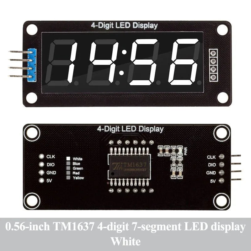 2~50Pcs TM1637 0.56 Inch 4 Digit 7 Segment LED Digital Tube Display Module With Clock Dot For Arduino Electronic Clock Project