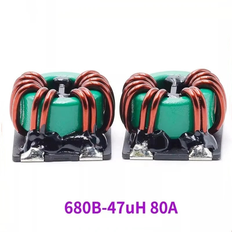 1PCS New Energy High-Power Common-Mode Inductor 47uH 100uH 30A High-Current Magnetic Ring Plug-In Filter Inductor Coil