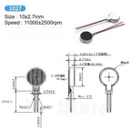 5PCS Micro DC Vibration Motor 0820 0827 0834 1027 1020 1030 1034 Mobile Phone Vibration Flat Motor DC3-5V