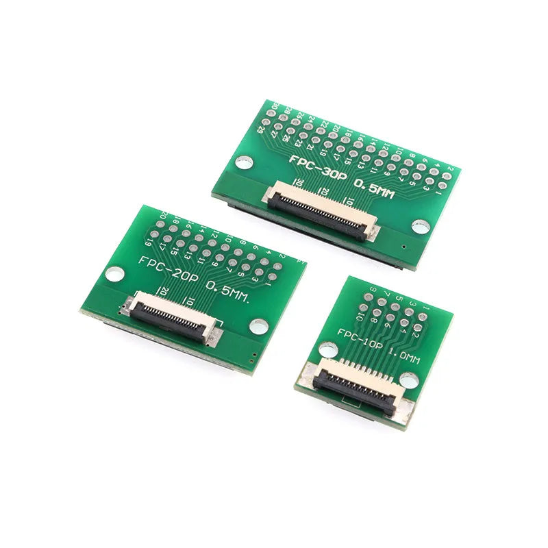 FPC/FFC Flat Cable Transfer Plate Is Directly Inserted DIY 0.5 MM 1MM To 2.54mm Spacing Connector 6/8/10/12/20/24/30Pin