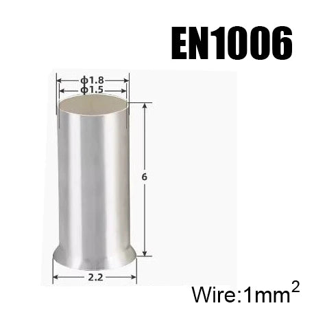 EN Copper Electrical Wire Non-Insulated Naked Sleeve Tubular Crimpare Connectors Tube Cord End Ferrules Cable Lug Crimp Terminal