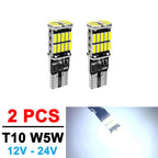 2/4/10/20 PCS CANBUS T10 W5W LED Bulb For Car Interior Dome Trunk License Plate Wedge Side Lights 12V 24V 4014-26SMD 6500K White