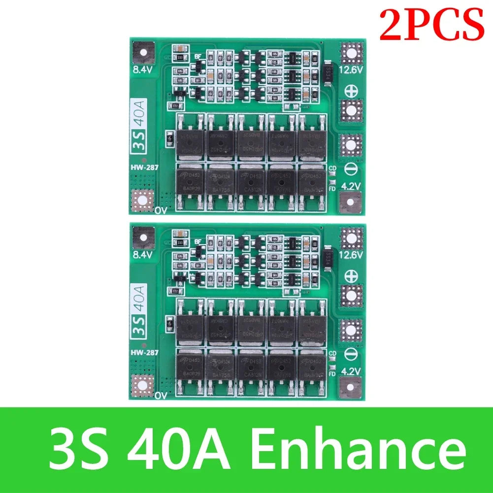 BMS 3S/4S 5A 10A 20A 25A 40A 60A Li-ion Lithium Battery Charger Protection Board 18650 For Drill Motor 12V with Enhance/Balance